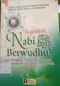 Beginilah Nabi Berwudhu'