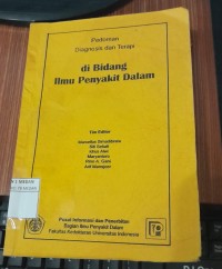 Pedoman Diagnosis dan Terapi di Bidang Ilmu Penyakit Dalam